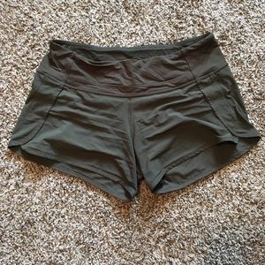 Olive Green Lululemon Shorts